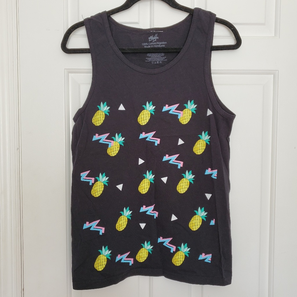 3for$25 retro pineapple 90s tank top chill small cotton